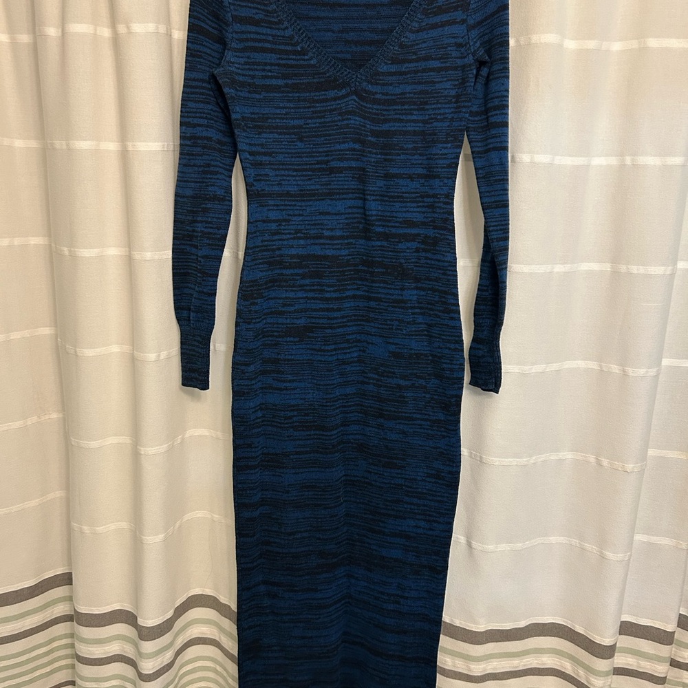 Moda International Navy Long Sleeve Dress